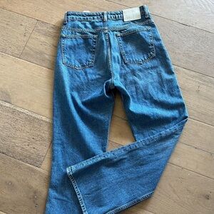 Sandro Paris Straight Slight Flared blue jeans